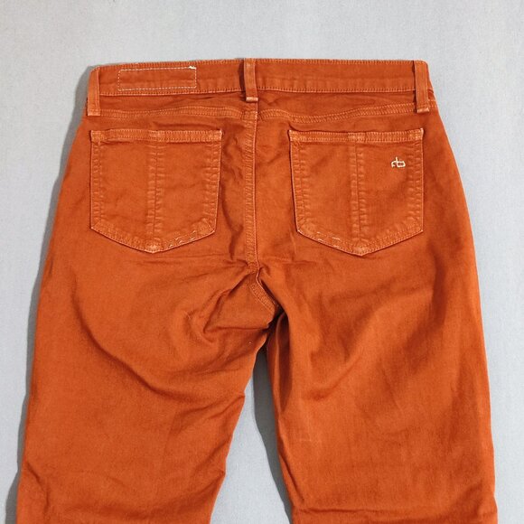 rag & bone jean jeggings women's size 26 rusty orange stretchy - Picture 4 of 14